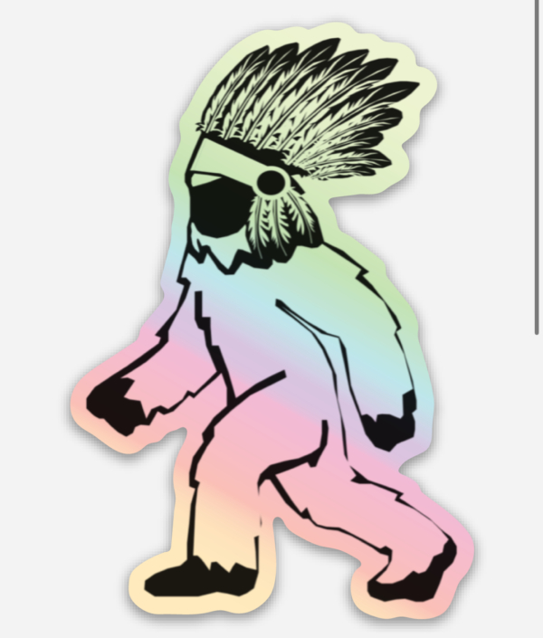 Holographic Chief Bigfoot Sticker