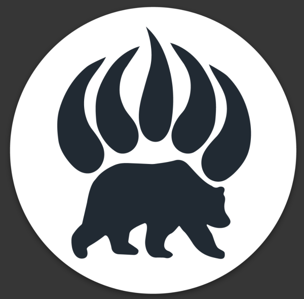 Bear Paw Claw Circle Sticker